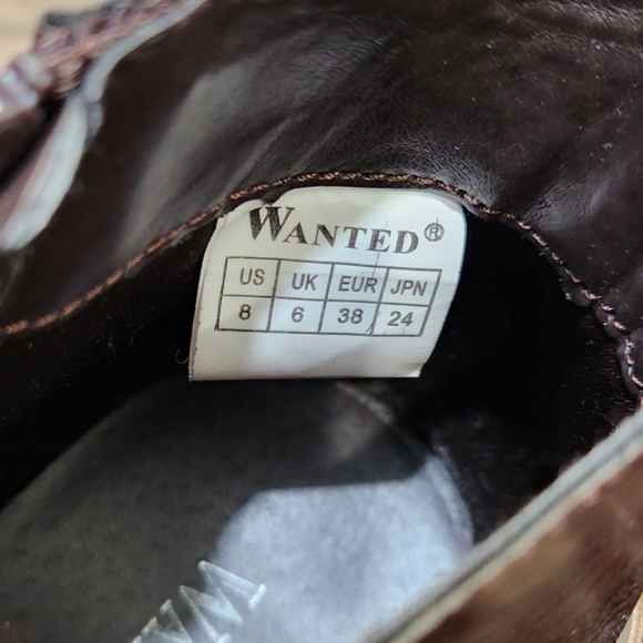 Wanted Western Inspired low heel ankle boots With Wraparound Studded Straps Sz 8 - Picture 8 of 8